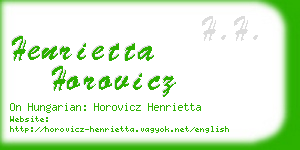 henrietta horovicz business card